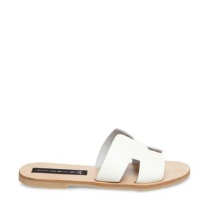 NWT Steve Madden Greece White Leather Sandal